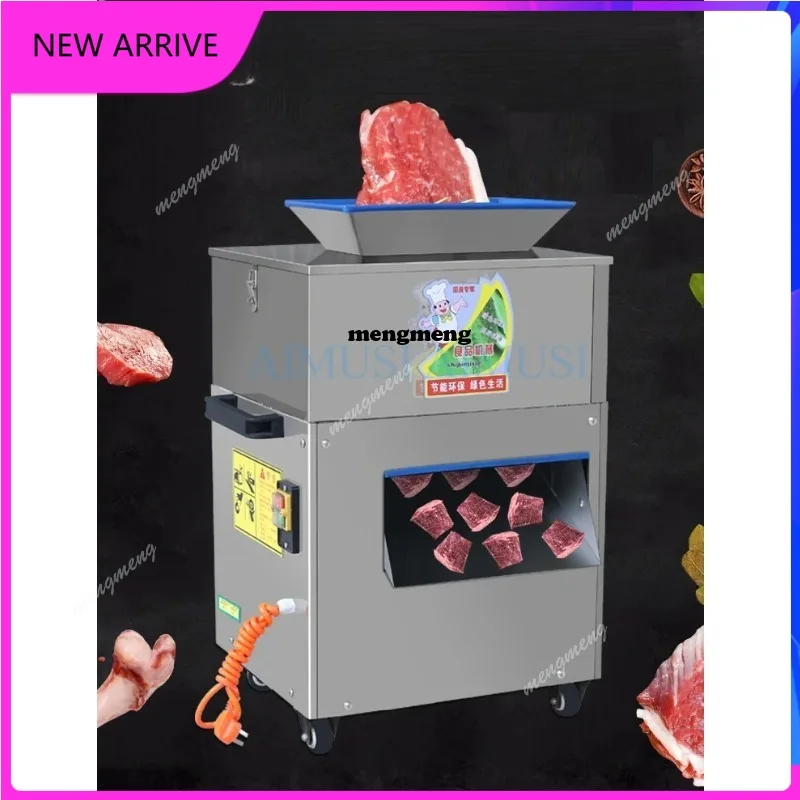 

M138 Высококачественная автоматическая машина для нарезки мяса птицы, машина для нарезки говядины, машина для измельчения рыбы, нарезка для замороженного мяса, 1,5-3 см, кубический мясо