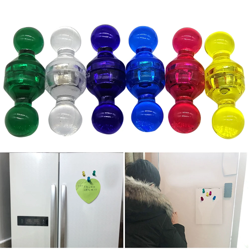 36 قطعة/المجموعة/المجموعة المنزل مكتب دفع دبوس المغناطيس الفصول الدراسية خريطة شفافة الاكريليك اللون عشوائيا ل السبورة هدية التقويمات الثلاجة