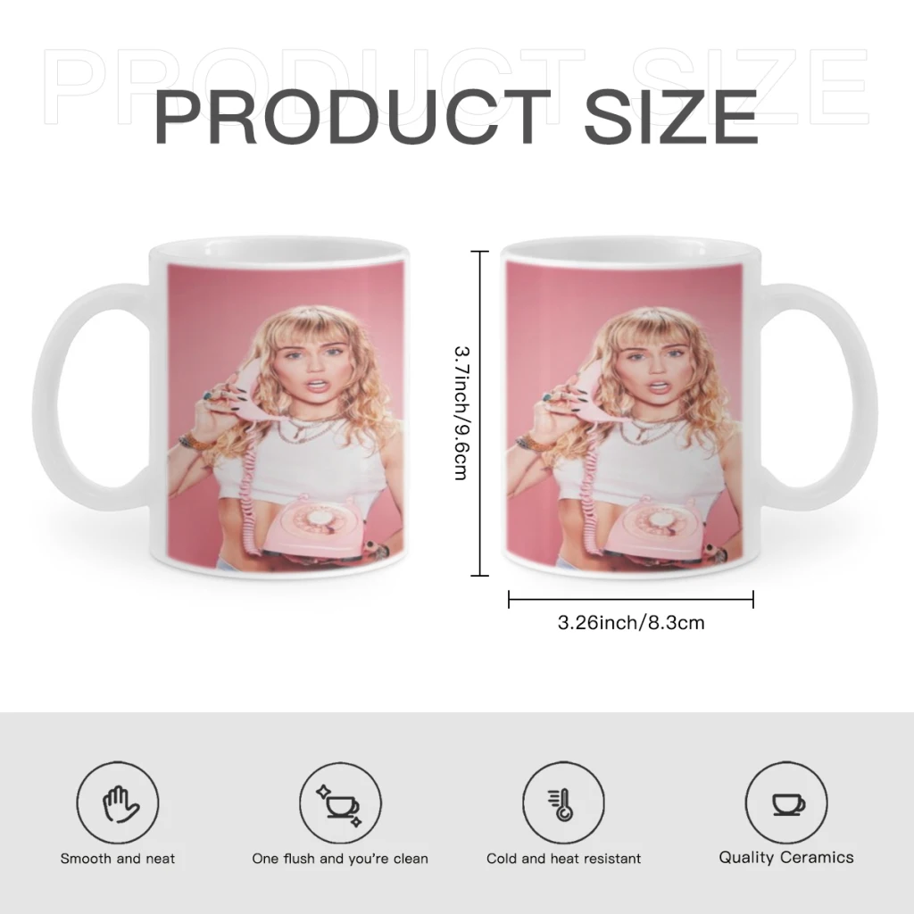 Miley Cyrus album Coffee Milk Cup Mocha  Mug Kawaii Cups Original Mugs 11oz