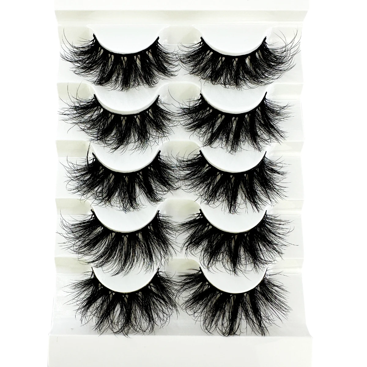 5 Paar 25 mm 8D-Nerzwimpern, flauschige natürliche falsche Wimpern, dicke, dramatische künstliche Nerzwimpern – Detail 7