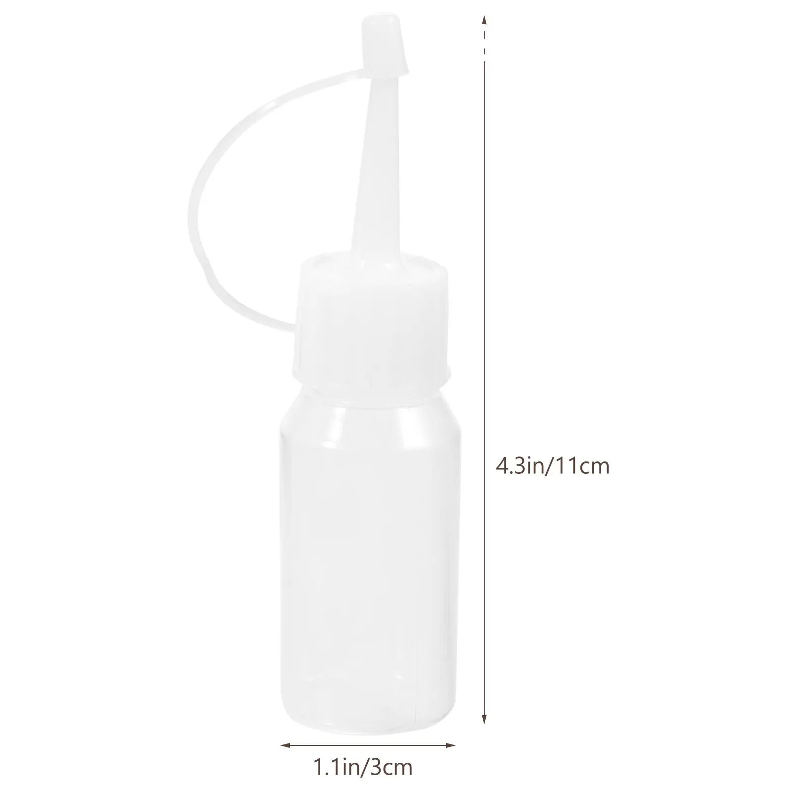 12Pcs Hair Dye Bottles Pointed Mouth Plastic Refillable Bottles for Hair Coloring Application Salon Household Oil Dispensing