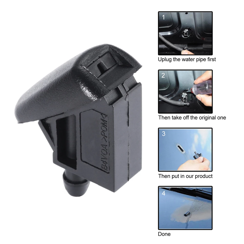 ​2pcs Front Windshield Windscreen Washer Jet Nozzles Sprayer for Ford Focus Mondeo Galaxy C-max Fiesta KA Fusion OE#BM5117666AB