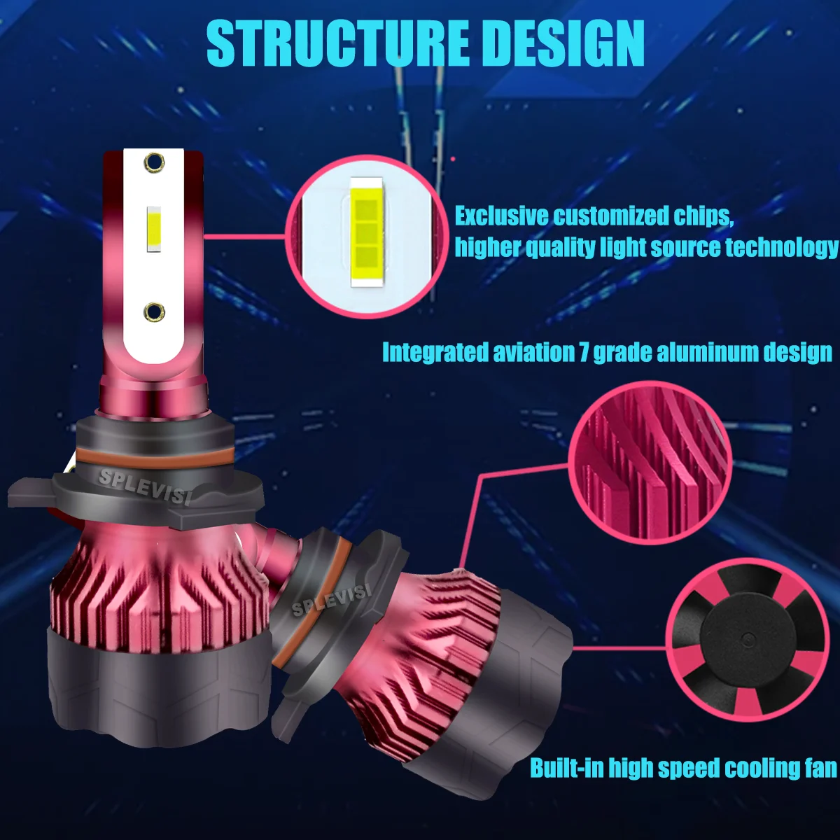 أعلى جودة 12 فولت 24 فولت 9012 HIR2 LED المصابيح الأمامية عالية مشرق 100 واط 6000 كيلو الأبيض استبدال مصابيح الهالوجين 320% رقائق السطوع