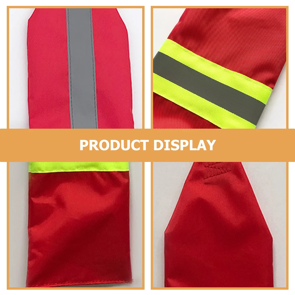 

2pcs Kayak Reflective Flags Premium Oxford Cloth Towing Safety Flags For Canoe Boat Truck Foldable Lightweight Reflective Strips