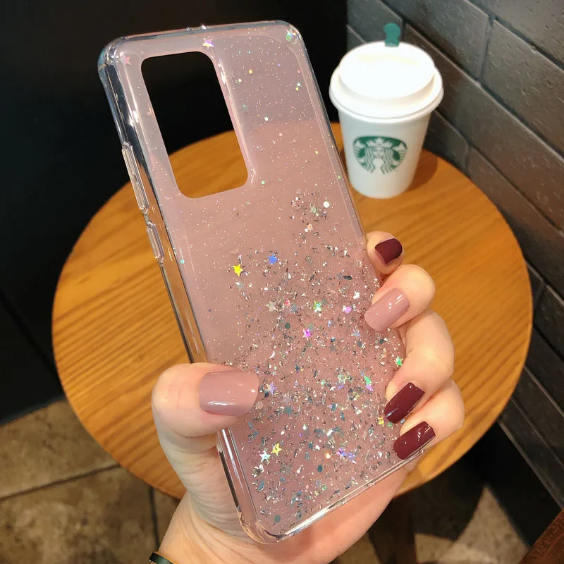 Glitter Case For Huawei P30 P20 P40 Lite Cases Huawei Mate 20 40 30 Pro Plus 10 Lite P Smart Z 2021 2019 2020 Nova 5T Soft Cover