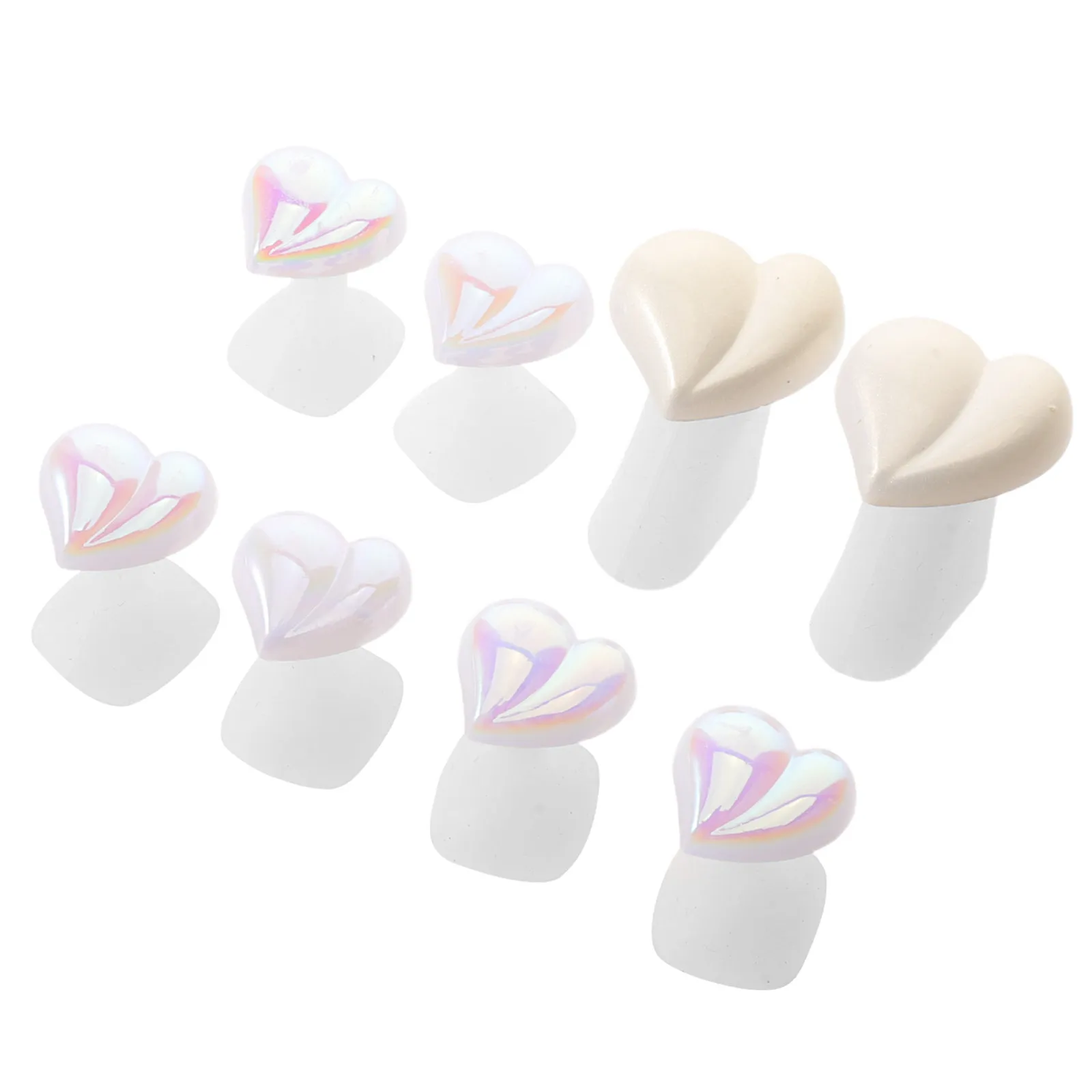 

2Sets Silicone Toe Separators Pedicure Soft Heart-Shaped Toe Spacers Flexible Nail Polish Application Nail Art Tools Salon Home
