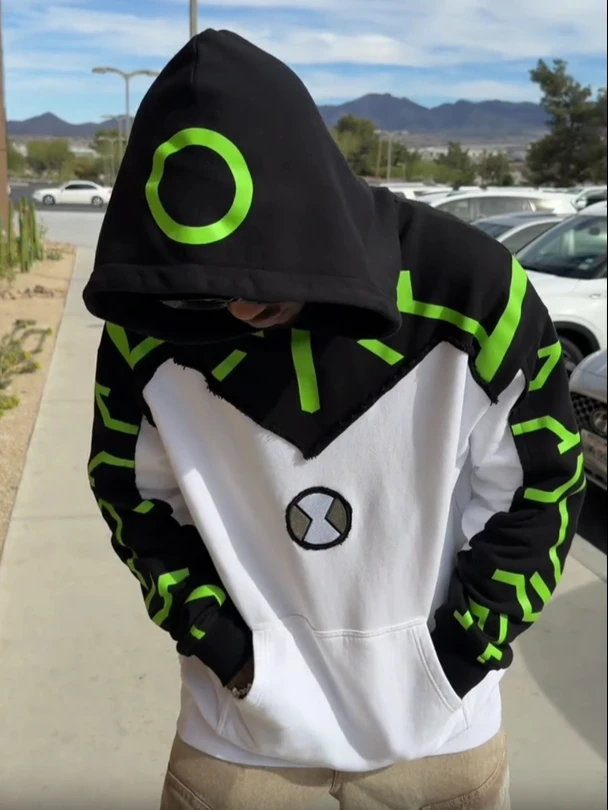 Sudadera con Capucha Clásica de Hip Hop Punk con Diseño de Dibujos Animados, Sudadera Informal, Ropa Urbana, Sudadera Harajuku, Sudadera Creativa con Personalidad, Ropa Gótica para Hombre
