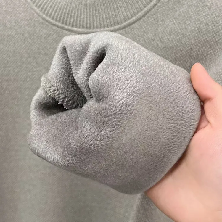 Original Designer-Marke, exquisiter Cartoon-Bär-Stickerei, koreanische Version, Winterpullover, neues Herren-Oberteil aus Samt, warm, langärmelig – Detail 18