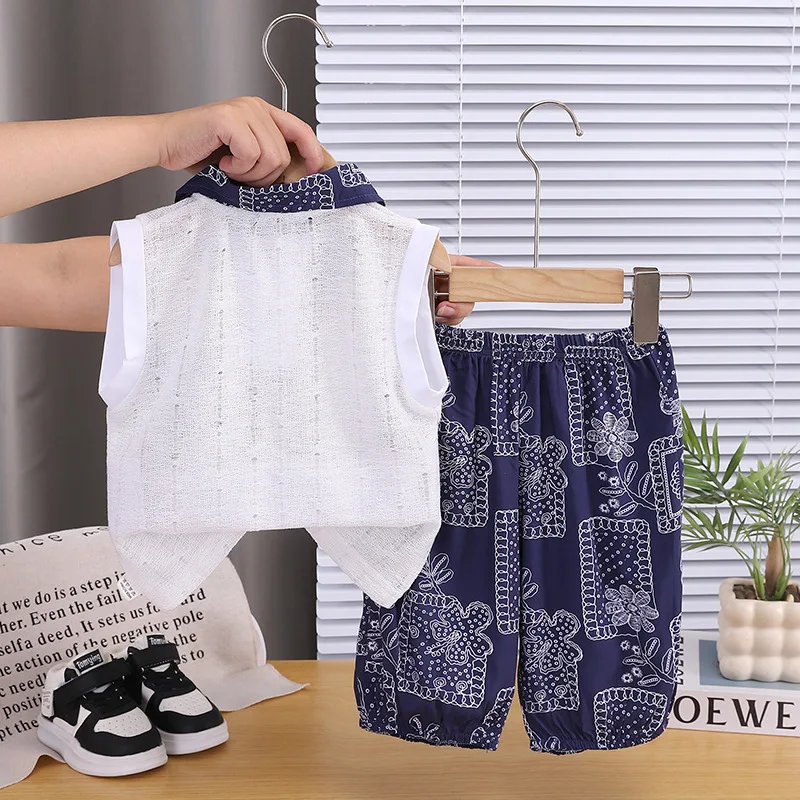 New Summer Baby Boys Clothes Set Children Vest Shorts 2Pcs/Sets Kids Clothing Suit Infant Casual Costume Toddler Tracksuits