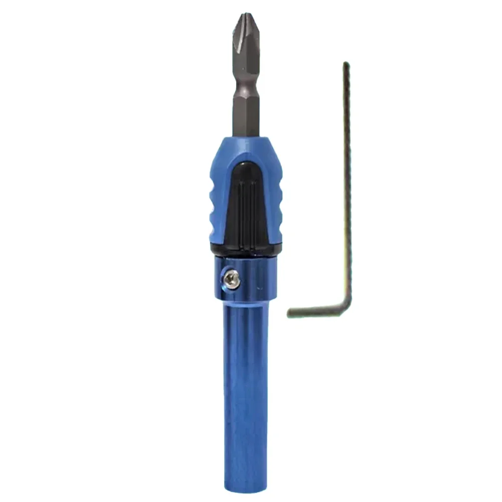 Practical 3 In 1 Connecting Rod Quick Installation Sleeve With Holder Hex Shank Screwdriver Bit Blue 75mm/2 95in