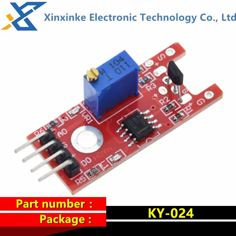 10PCS KY-024 Linear Hall Sensor Module - Magnetic Induction Switch Plate - Electronic Building Blocks