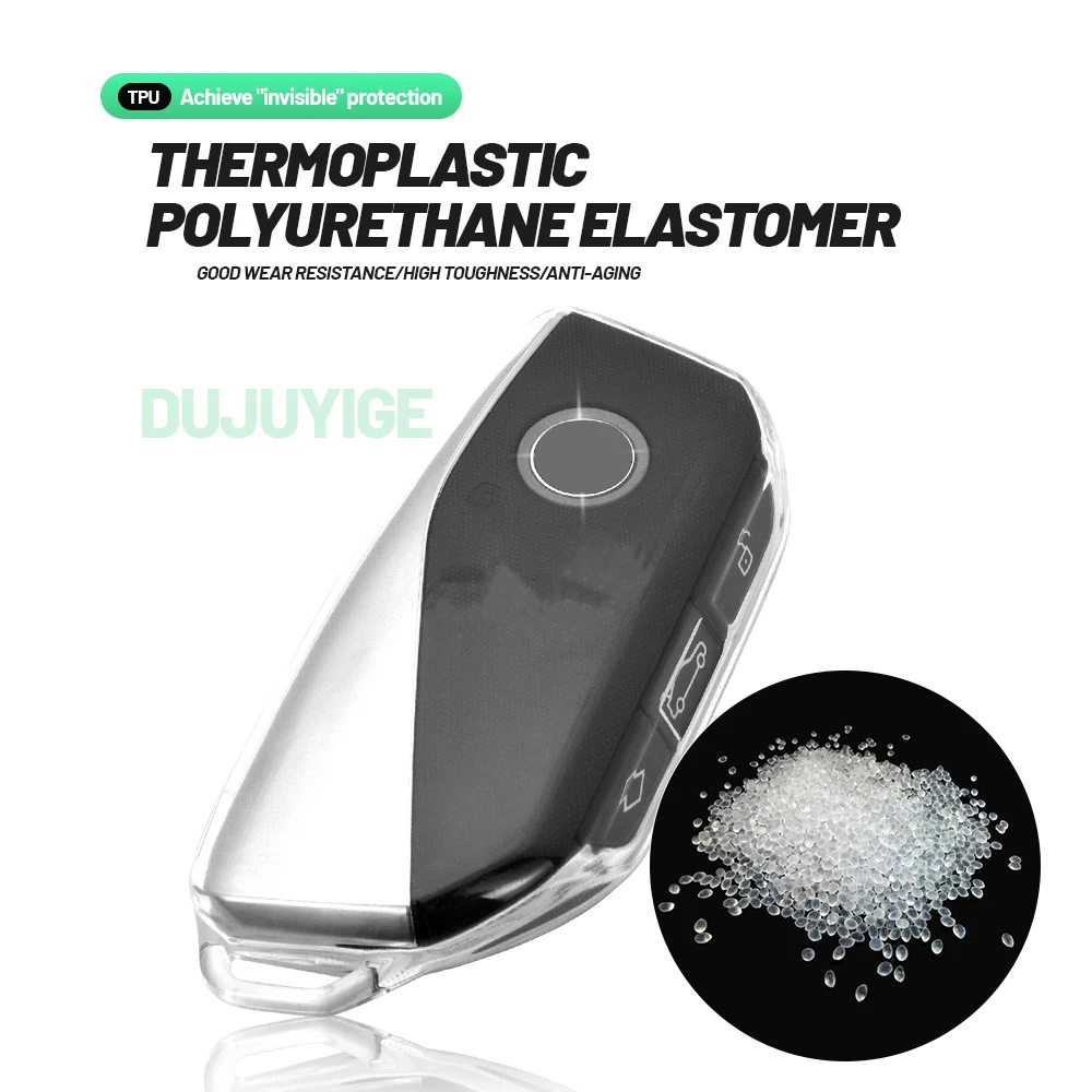 Clear TPU Car Key Case For BMW 5 Series G60 G61 G68 2023-2026 Key Fob Cover Protector Shell Auto Accessories 2024 2025 view 5