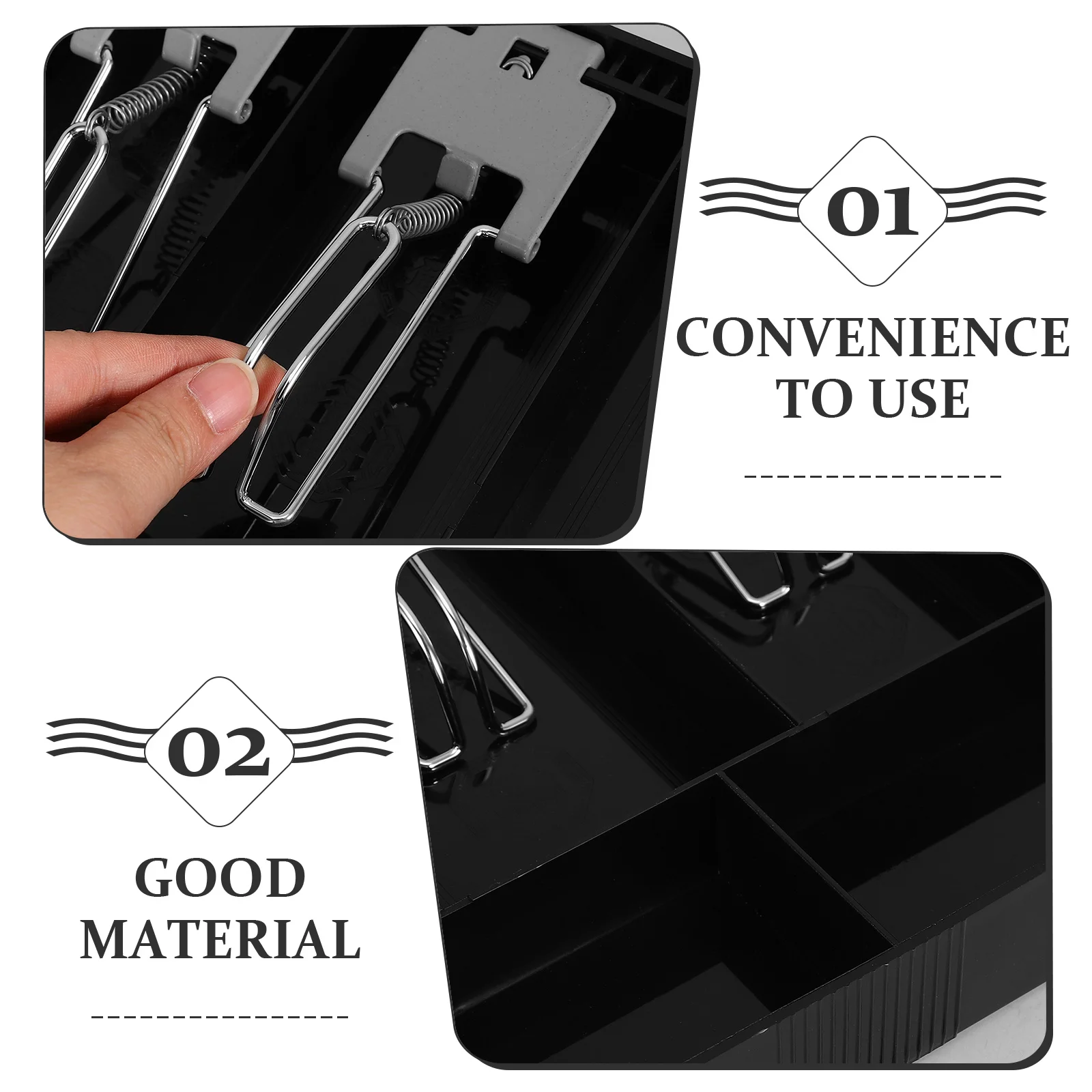 

Multi-Grid Cash Drawer Organizer Compact Money Tray For Store Bakery Supermarket Retail Teller Cash Holder Insert Tray