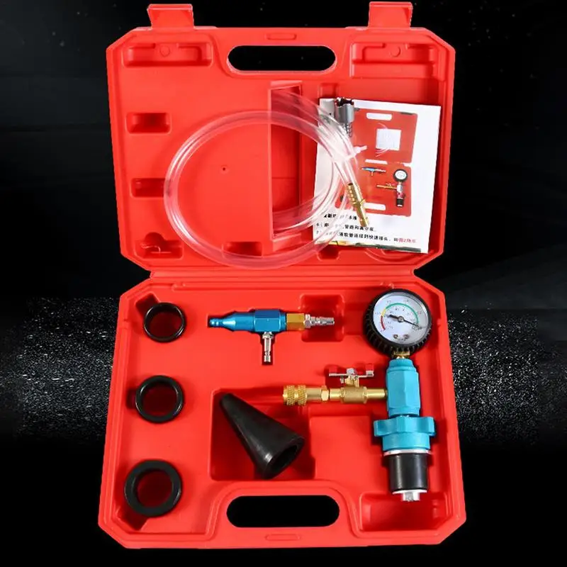 

7pcs Car Pneumatic Antifreeze Filler Cooling System Purge Kit Cooling System Vacuum Fill Tool Car Antifreeze Replacement