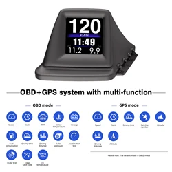 OBD2 + GPS Multi-funzione Head Up Display GPS tachimetro RPM Turbo Oil Pressure Water Temp consumo di carburante Computer di bordo