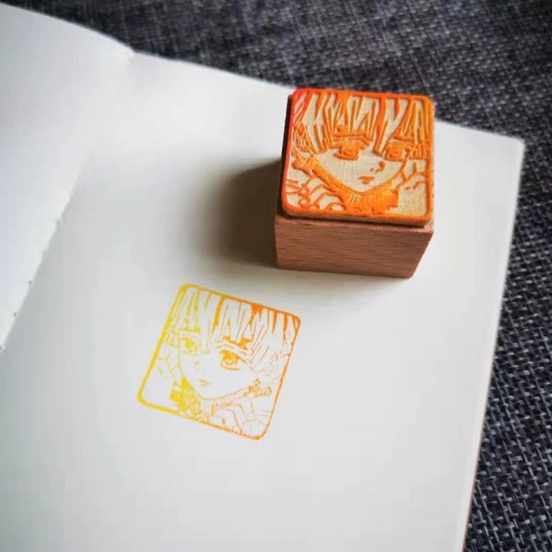 デーモンスレイヤー竈門炭治郎禰豆子我妻善逸冴夕トミオカスタンプクリエイティブアニメ Q バージョン漫画プリント木製スタンプギフト