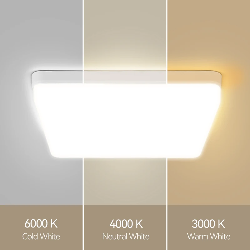 Kwadratowa lampa sufitowa nowoczesne lampy sufitowe 50W 40W 30W 20W Ultra cienkie oświetlenie sufitowe Led do salonu sypialnia światła panelu 220V