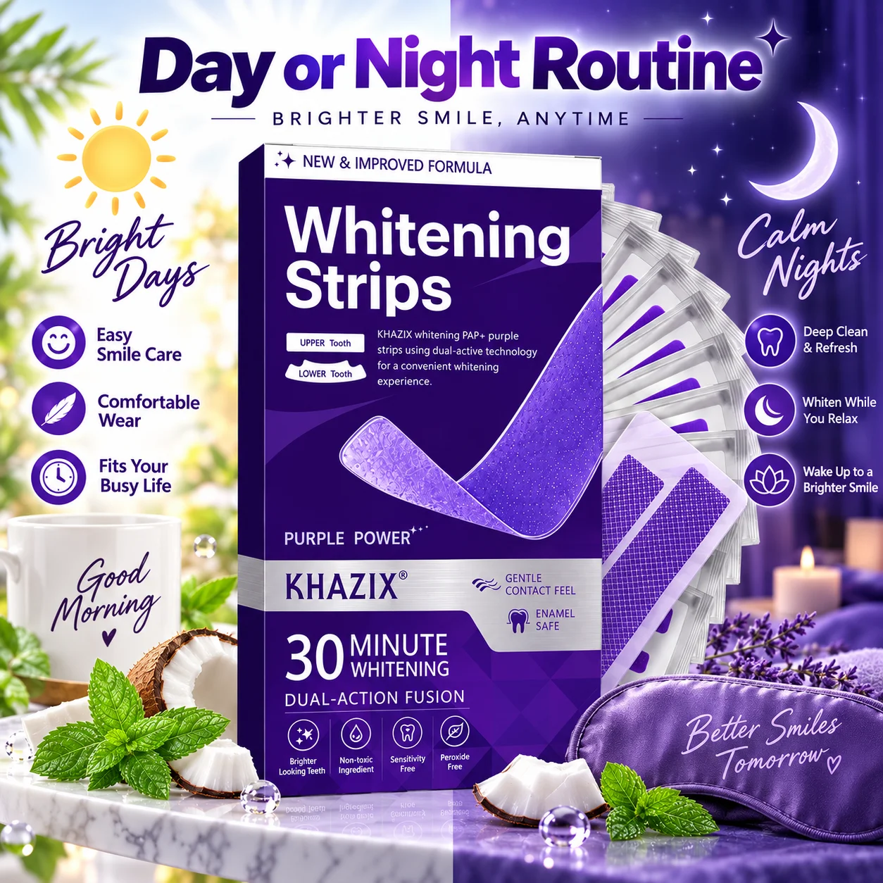 Dental Care Strips Oral Hygiene Teeth Patch Fresh Breath Mouth Cleaning Strips for Daily Use view 5