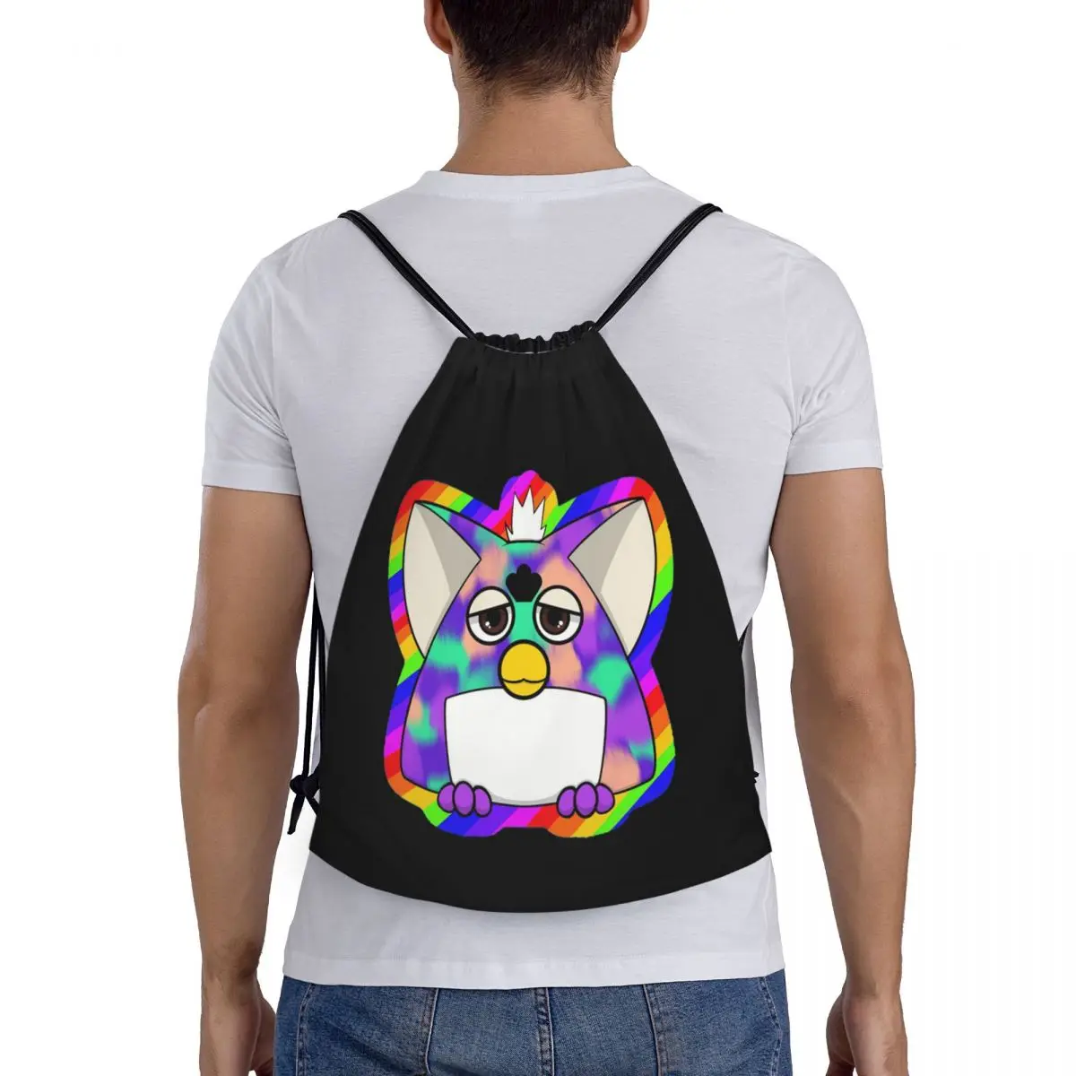 

Рюкзаки свободного покроя Gay Tye Dye Furby, повседневные портативные сумки на шнурке, спортивная сумка, сумки для книг для мужчин и женщин, школьные