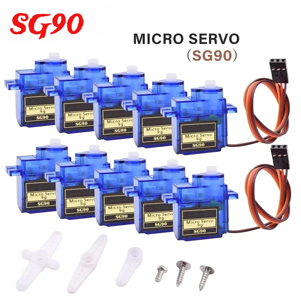 4/10/20pcs Arduino Analog Micro Servo Motor SG90 9G For RC Servomotor Car Toy Airplane Helicopter Aircraft Models 180 360