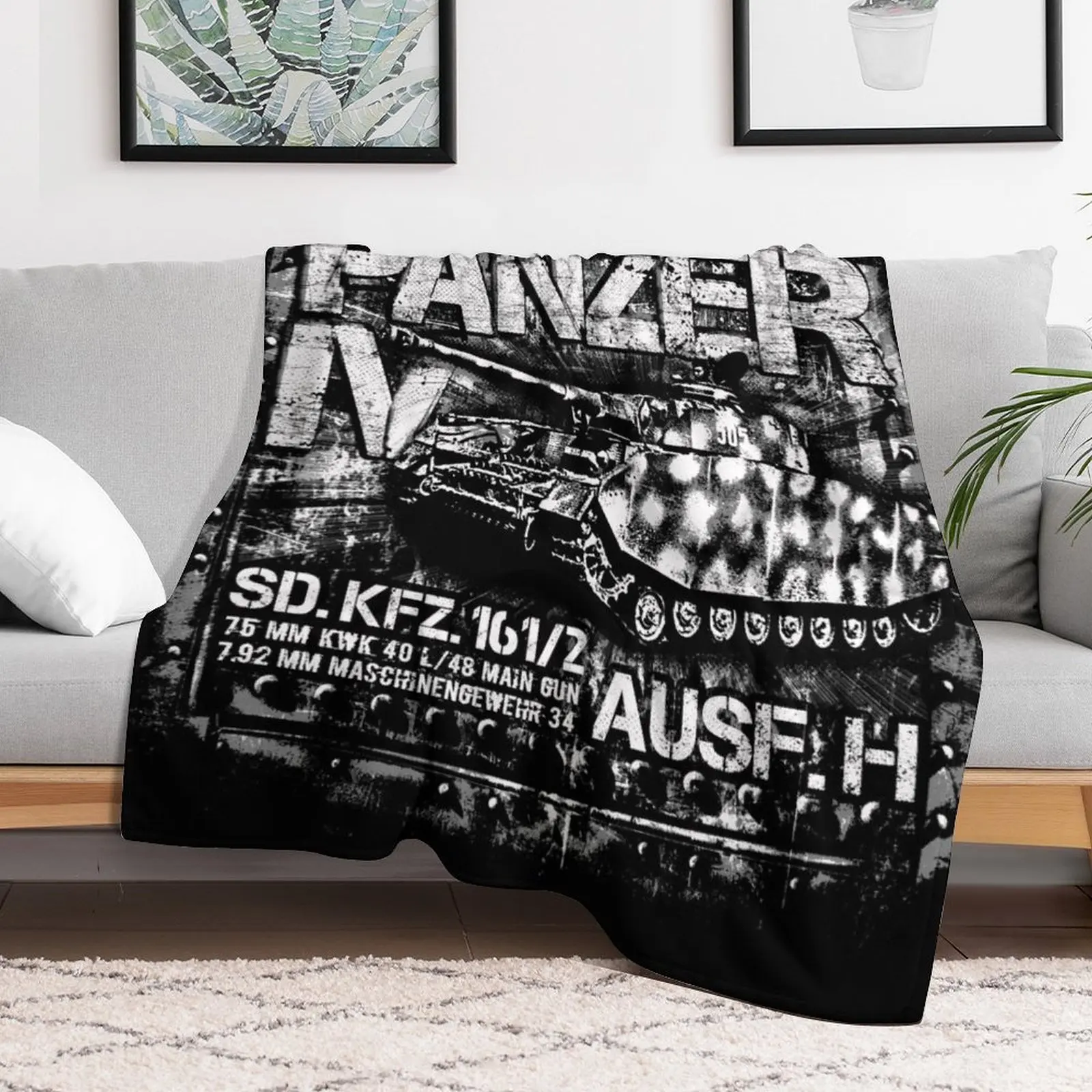 Panzer IV Throw Blanket warm winter Weighted Soft Blankets