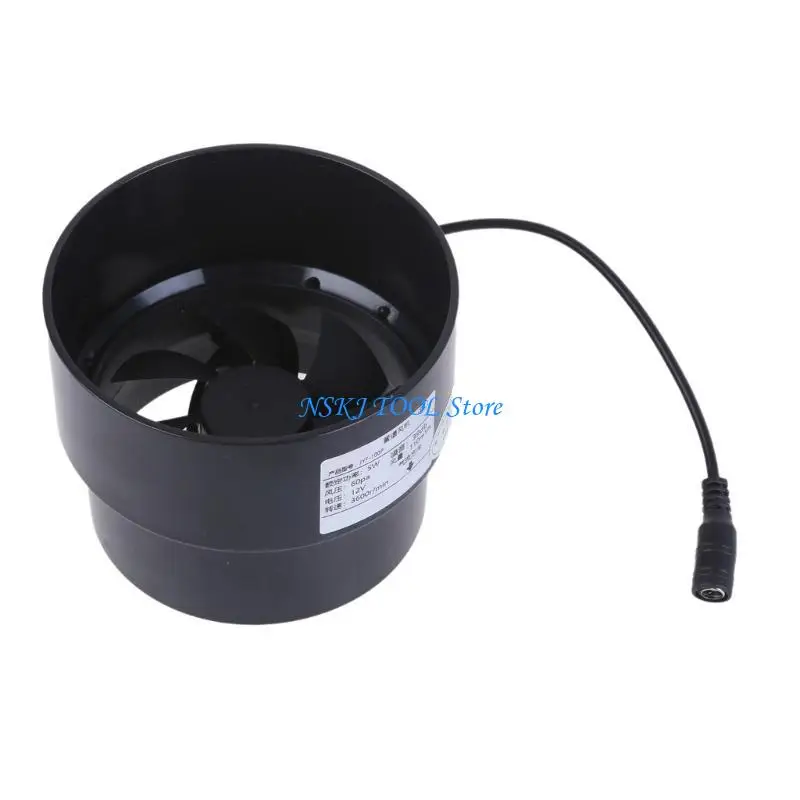

L8RC 12V Exhaust Duct Fan 110mm-100mm for Ventilation in Bathroom Kitchens Warehouses