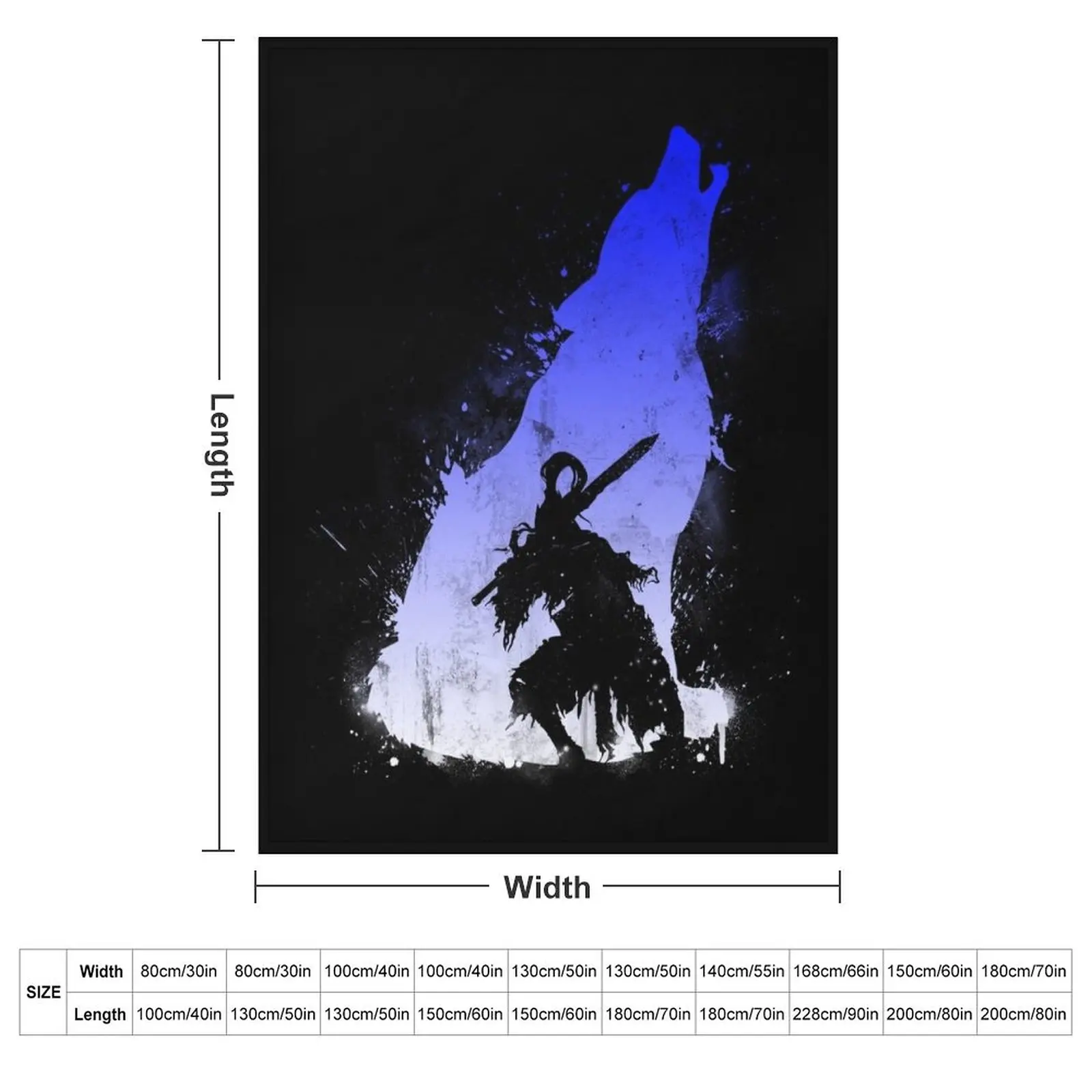 The Walker of Abyss (Version Blue/White) Throw Blanket Moving Luxury Thicken Camping Retros Blankets