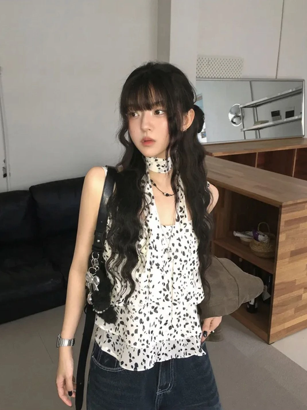 Y2k-Tops cortos para mujer, blusa Harajuku de encaje negro, camisetas de fiesta Retro para mujer, camisetas Vintage americanas de manga larga finas para primavera