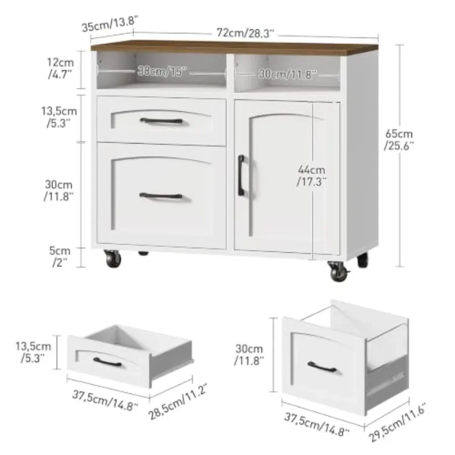 Lateral File Cabinet 2 Drawers, Filing Cabinets for Home Office