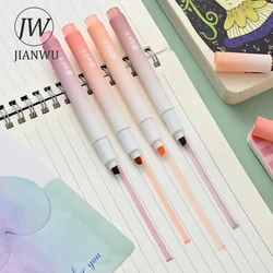 JIANWU 4 Pcs/set Sunrise Impression Series Eye Protection Color Highlighter Write Smoothly Creative Student Supplies Stationery