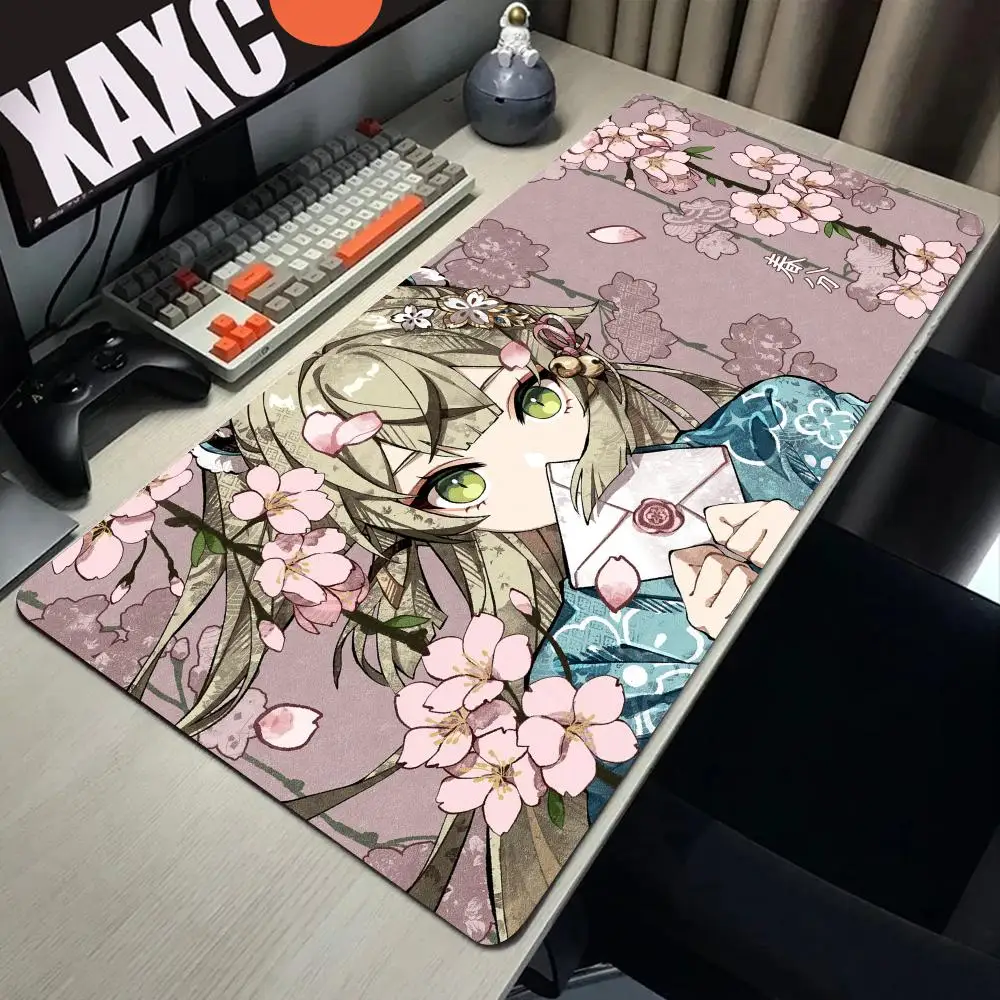 Genshin Impact Pattern Kawaii Game Mouse Pad Extra Large Walnut Two-dimensional Mousepad HYBXAXC Keyboard E-Sports Desk Mat XXL