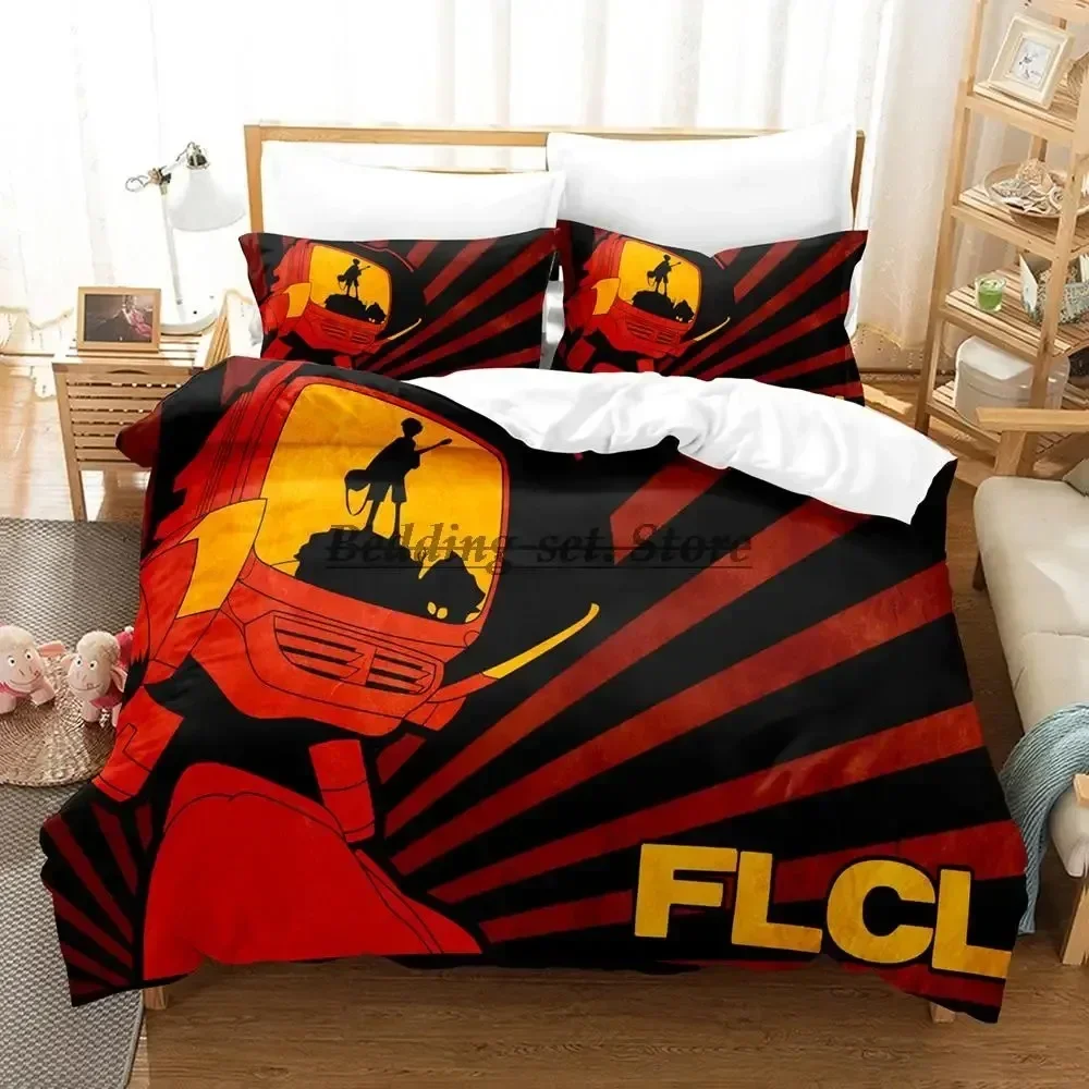 2023 FLCL Alternative Bedding Set Single Twin Full Queen King Size Bed Set Aldult Kid Bedroom Duvetcover Set Anime Bed Sheet