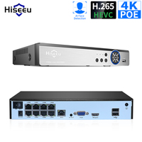 Hiseeu 4K 16CH POE NVR Onvif H.265 Surveillance Security Video Recorder for POE IP Camera (1080P/3MP/4MP/5MP/8MP/4K)