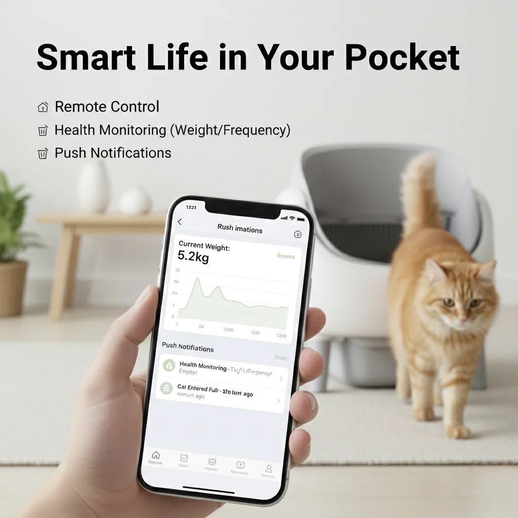 Caja de Arena Autolimpiable pa - Smart Cat Litter Box Wifi App Control reseña y precio