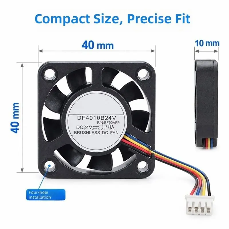 A93P 4010 24V DC Brushless Cooling Fan,Dual Ball Bearing 4-Pin Fan For Flashforge Creator 5/ Creator 5 Pro 3D Printer Power - view 6