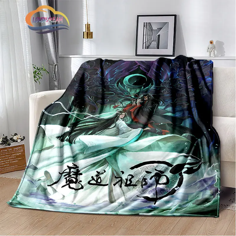 Anime Grandmaster of Demonic Cultivation Flannel Soft Throw Blanket Mo Dao Zu Shi Lightweight Warm Sofa Bed  Travel Quilt