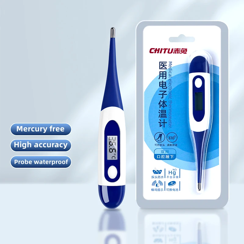 CHITU Portable Thermometer Fever Digital Basal Body Thermometer Oral Underarm Temperature measuring Waterproof High Accuracy