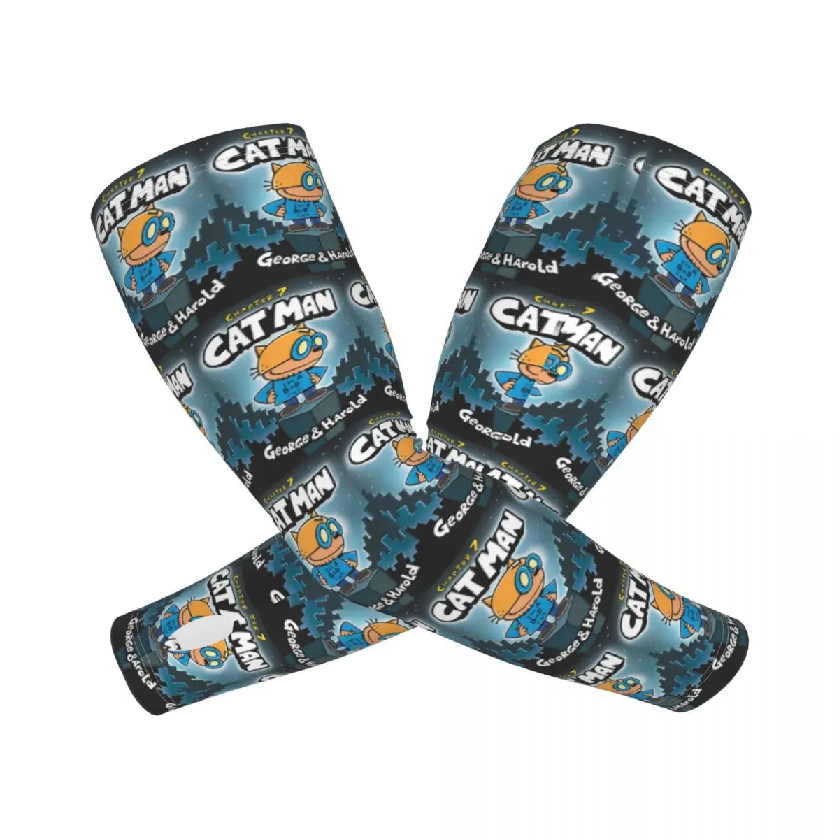 الكلب رجل Dogman فيلم الهزلي الكرتون في الهواء الطلق أكمام أذرع تبريد الشمس الأشعة فوق البنفسجية غطاء للحماية الصيف الحرير الجليد ركوب الدراجات أكمام الوشم