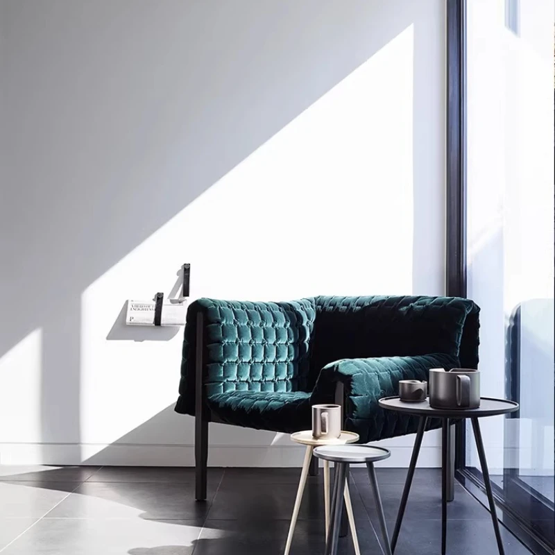 

Freehand large cotton quilt chair, living room lounge chair, high-end replica