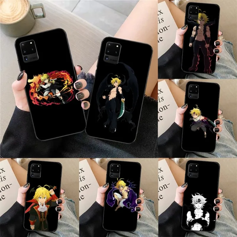 Meliodas Anime Phone Case For Samsung Galaxy S23 S22 S21 S10 S9 S8 Plus Ultra Soft Black Cover