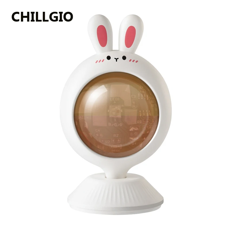CHILLGIO Mini Sunset Light Kawaii Room DECO Dawn Projection Led USB Rechargeable Bedside Desk Lighting Atmosphere Projector Lamp