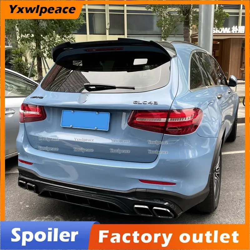 For Mercedes-Benz GLC CLASS W253 X253 GLC200 220 260 GLC250 GLC300 GlC450 ABS Material Unpainted Rear Roof Spoiler Wing