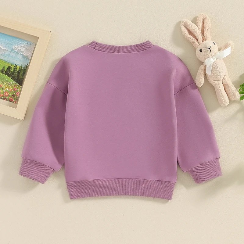 Toddler Easter Shrit Baby Girl Outfit Crewneck Bunny Sweatshirt Long Sleeve Shirts Holiday Clothes