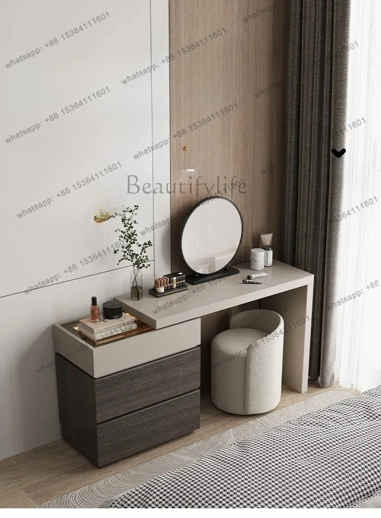 dresser chest integrated bedroom simple modern small bedside storage cabinet solid wood makeup table