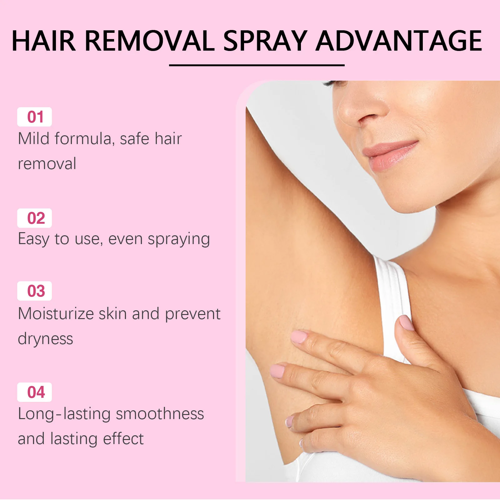 Spray inhibidor del crecimiento del cabello, permanente, indoloro, hidratante, depilación corporal, Mousse, partes íntimas, piernas, axila, depilación en aerosol