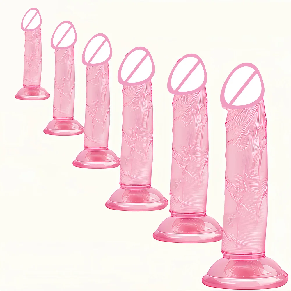 Realistic Anal Butt Plug Soft Jelly Dildo Suction Cup G Spot Anal Vaginal Masturbators Penis Dick Adult Sex Toys For Women Men