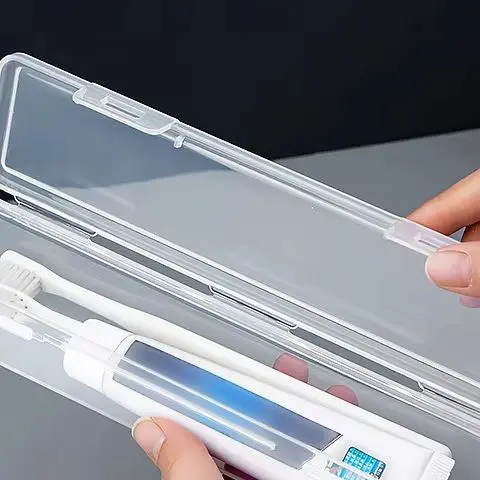 

Портативная коробка для зубных щеток, пластиковый дорожный чехол для зубной щетки, прозрачный держатель для зубных щеток, органайзер, практичные аксессуары для путешествий