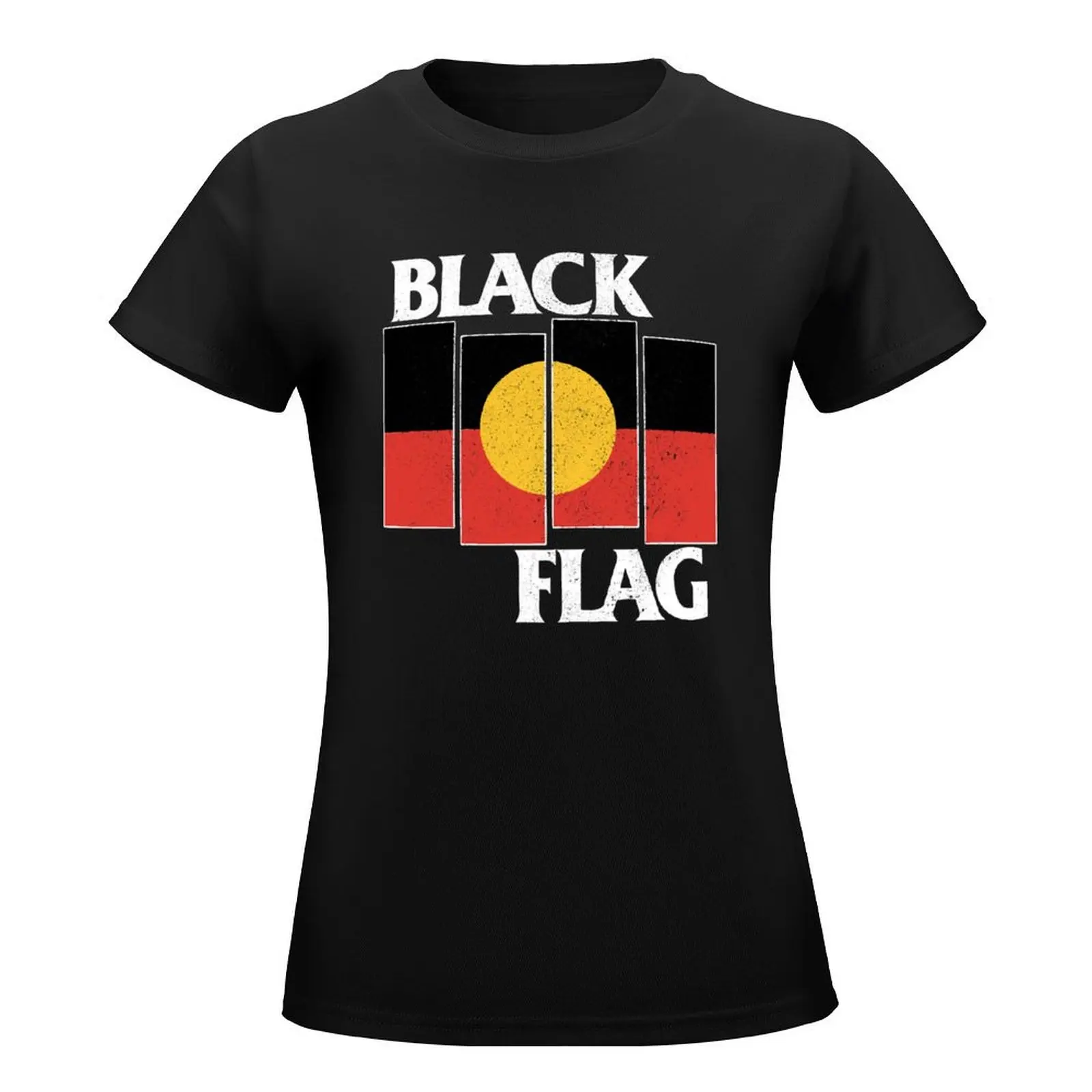 Indigenous Black Flag [Black Worn Look] T-Shirt anime clothes tees graphic t-shirts for Women