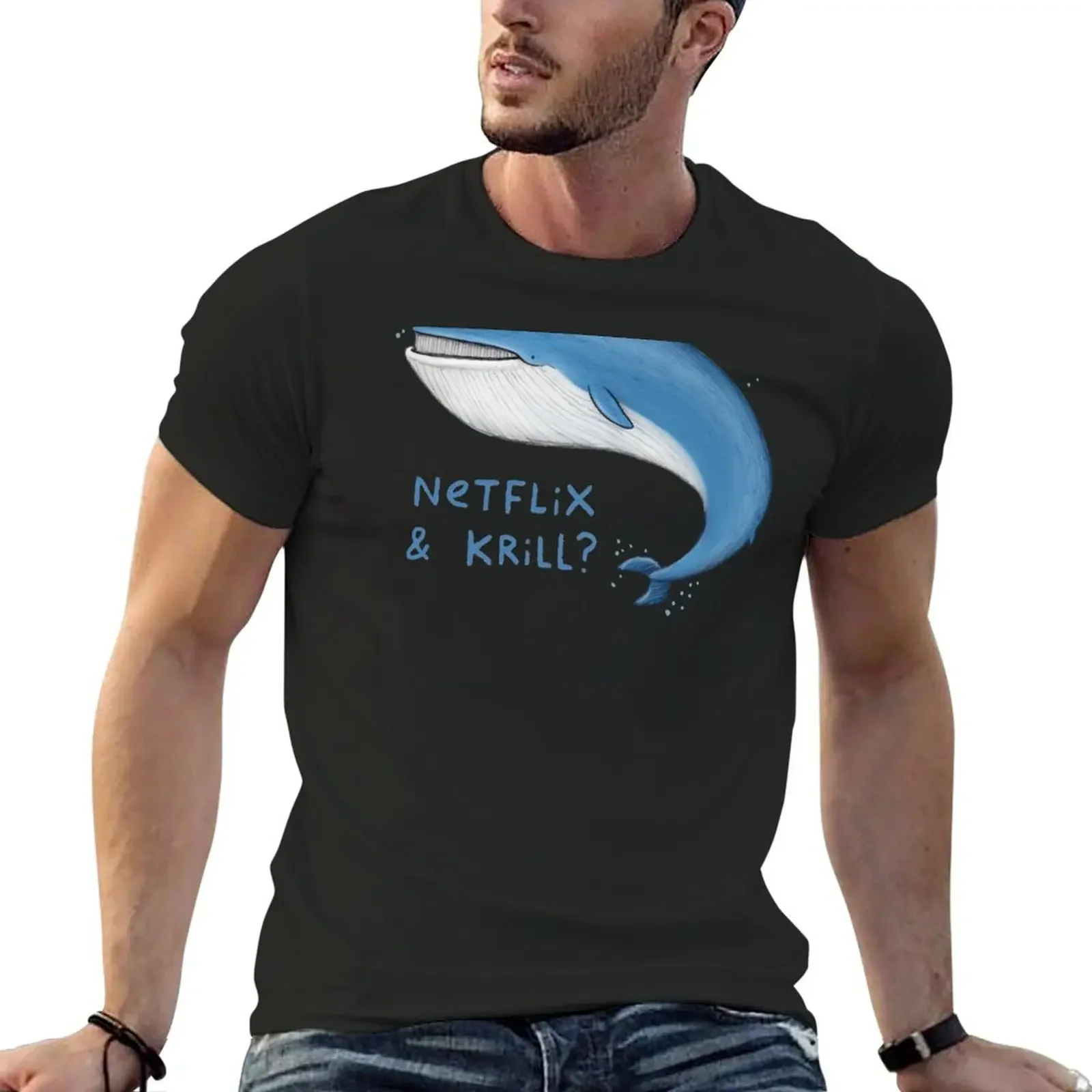 Netflix & Krill T-Shirt Blouse shirts graphic mens big and tall t shirts