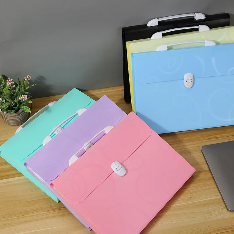 A4 Multi-layer Folder Organ Bag Portable File Bag Test Paper Clip Insert Book Clip Pregnancy Check Information Book Storage Bag